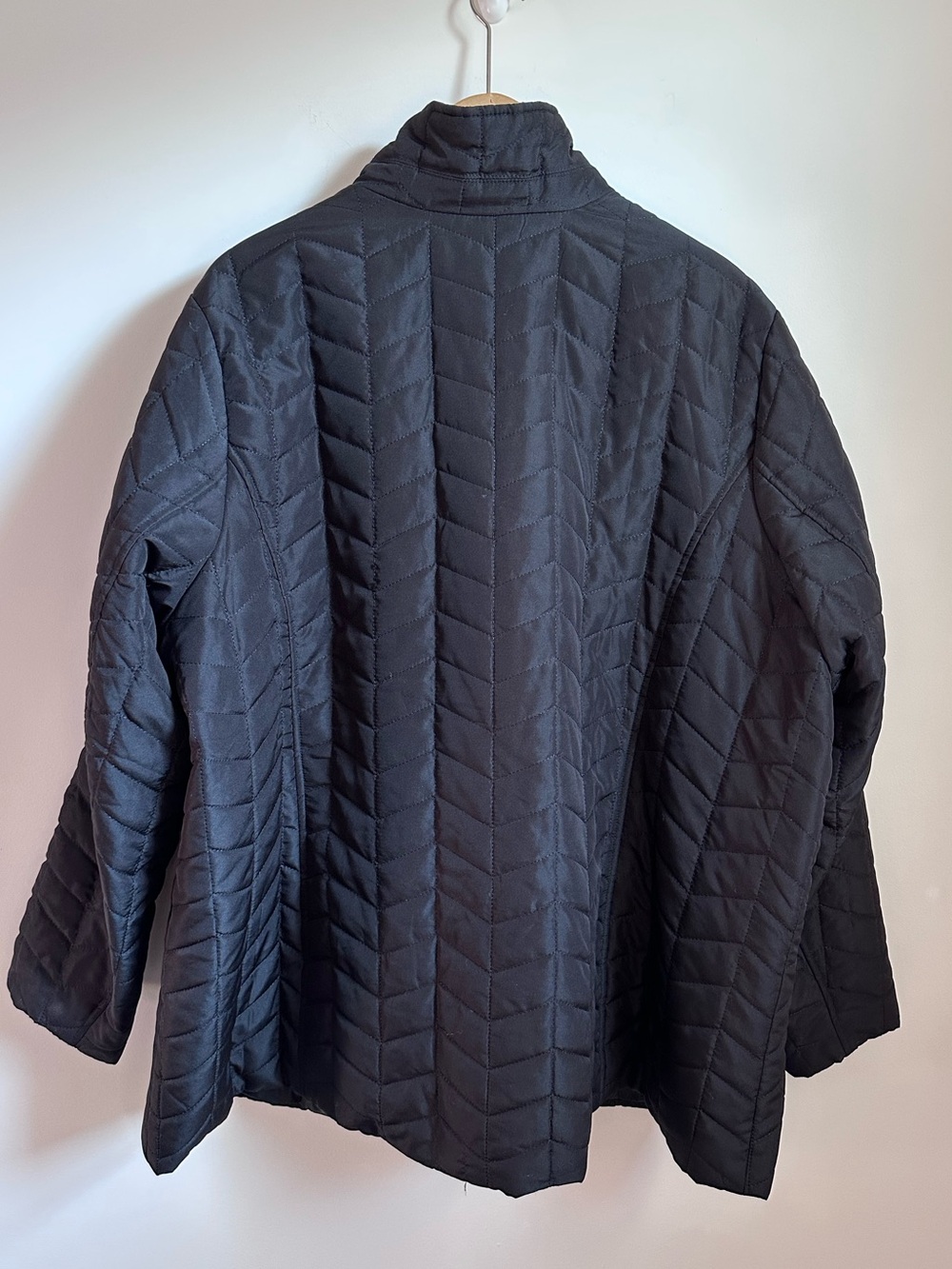 CJ Banks Women’s 3X Black Quilted Jacket Lightweight Full Zip Plus Size - Picture 3 of 13